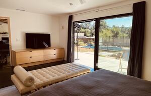 Master opens to back patio and pool