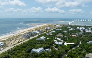 Drone View of house proximity to Beach and Forest