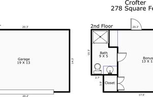 Detached Crofter & Garage Floorplan
