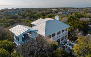 Drone view looking west toward the Marsh