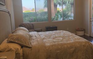 Primary bedroom with view of Santa Rosa Mountains