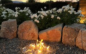 Outdoor fire pit, one of two at home
