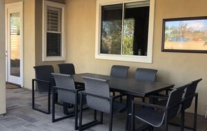 Dining for eight on patio