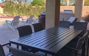 Covered patio dining
