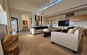 Family room, with large screen TV