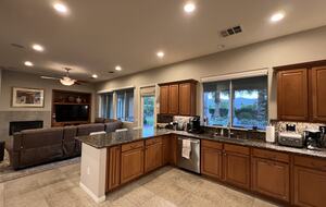 Open concept kitchen, family room