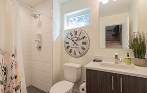 3/4 bath on entry level next to bunk room