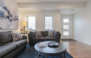 smaller of two living rooms