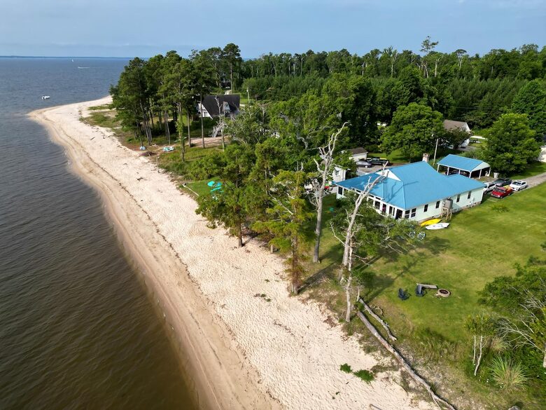 Waterfront Home with Private Beach & Panoramic River Views - Oriental, North Carolina