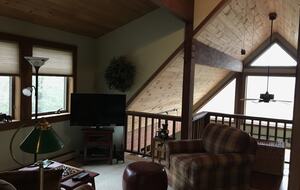 loft with mountain views