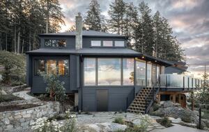 House viewed from clifftop deck