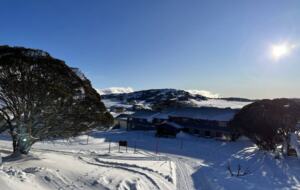Views from balcony in snow season