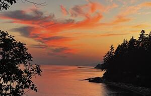 Sunset from clifftop deck