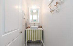 Downstairs powder room