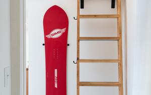 Historical & collector grade snowboards throughout home
