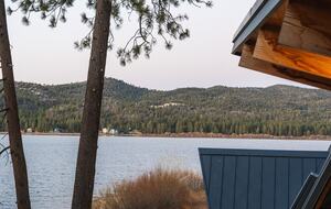 Lake & Mountain Views from the Bedroom Balcony Upstairs