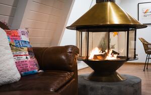 Pull up with a book next to the Malm fireplace