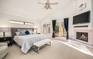 Master bedroom, opens to pool and spa