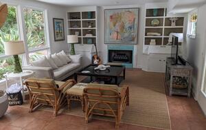 Living room with gas fireplace