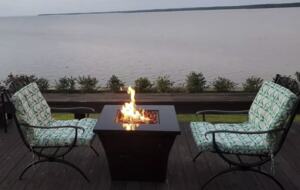 Deck with fire table