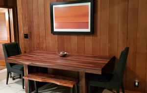 Mango Dining Table with Koa Bench