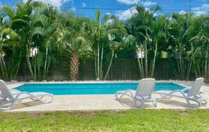 Heated Salt water pool with Southern exposure