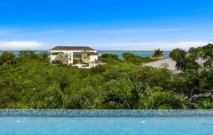 Infinity pool overlooking ocean