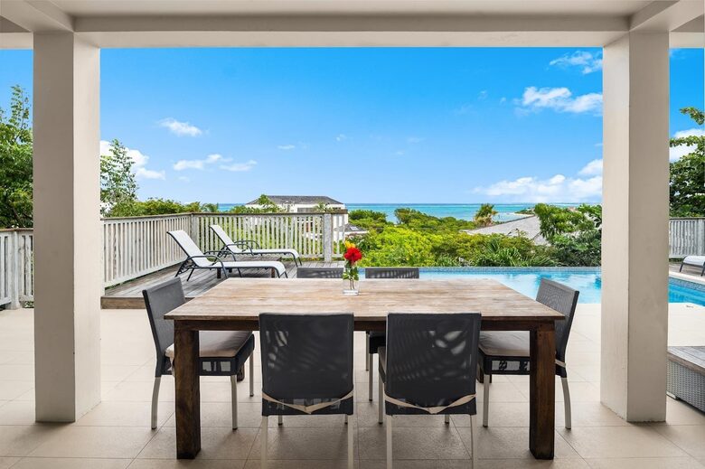 Outdoor dining area and patio