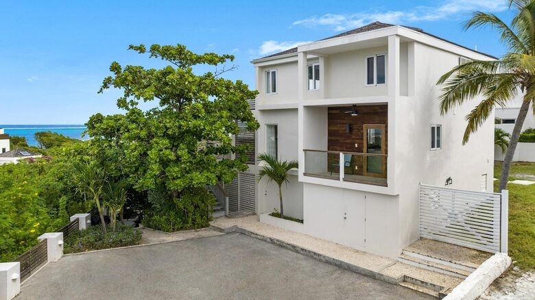 Parking area and front of home