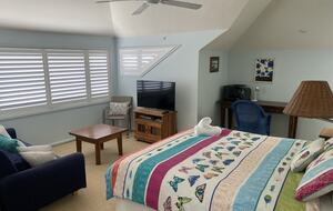 Master bedroom with ocean views and ensuite