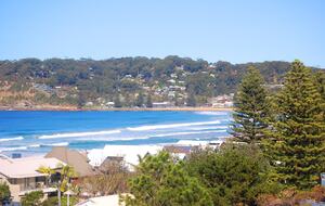 The view towards Avoca Beach and Cape Three Points Headland