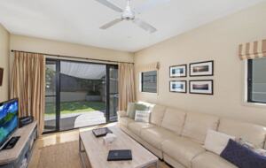 TV and games room looking out to courtyard