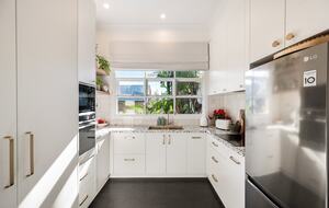 Recently renovated kitchen with deluxe appliances