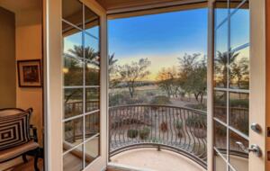 Master Balcony with golf course and mountain views