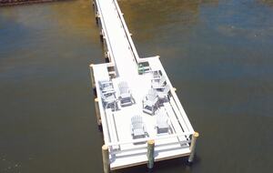 New intercoastal pier with fishing station.