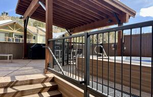 Enjoy a hot soak under the stars after a day of skiing