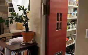 The fully stocked pantry, right off the kitchen