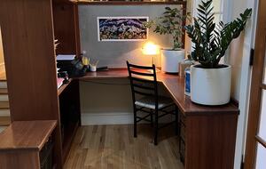 A work area near the 4th street entrance