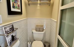 One of the upstairs private toilet areas
