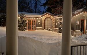 The backyard during a BIG snow year