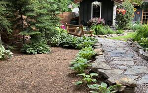 View of the Shed-Ma-Hal/Art Studio from the Zen Zone