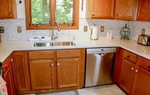Quartz countertops and backsplash