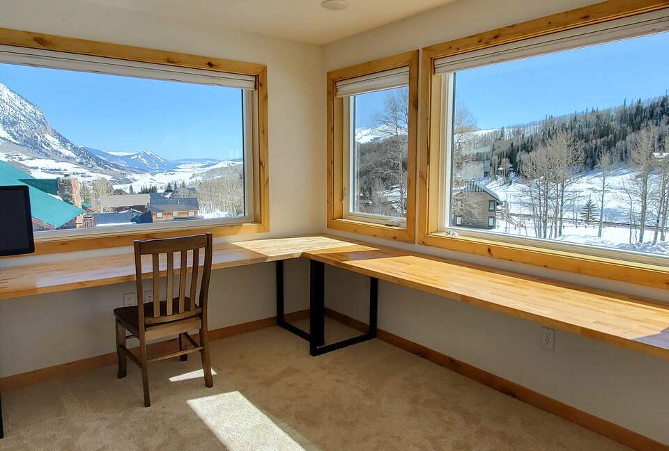 Dedicated office space with outstanding views