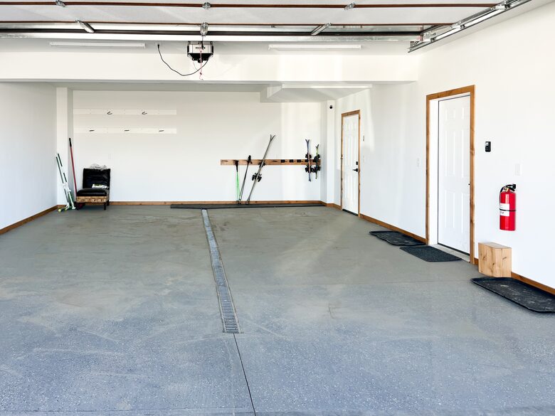 Heated 2 car garage with entry to mudroom