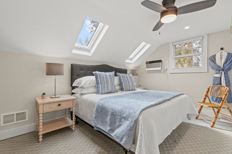 Master Bedroom with King Bed and skylights