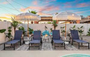 Colorful Oasis with Poolside Cabanas & Modern Flair - Phoenix, Arizona