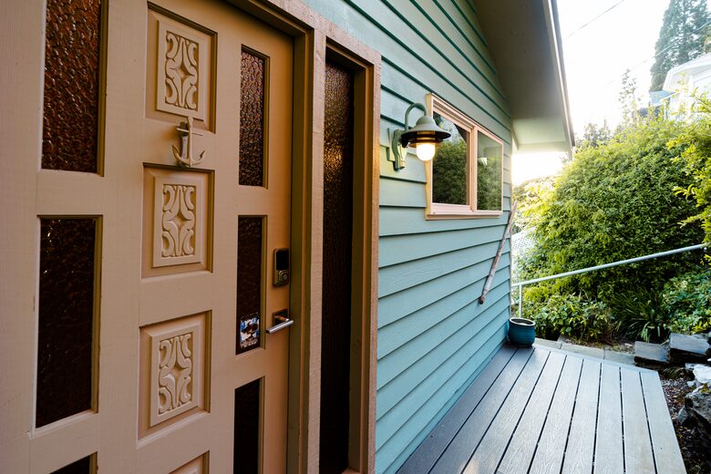 Every once in a while you might see a part of the 1920's beach cabin.