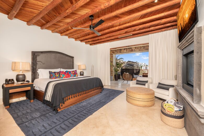 Master bedroom with marina view