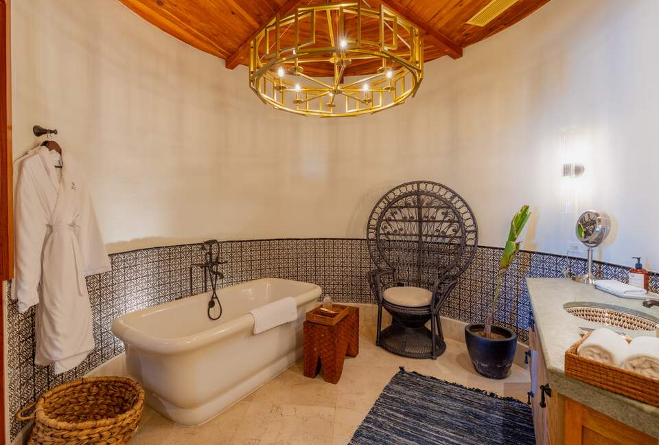Bathroom with hot tube (Master Bedroom)