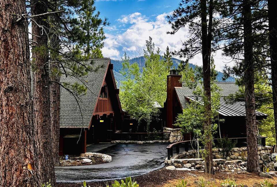 Driveway and front of house, guest house to the right